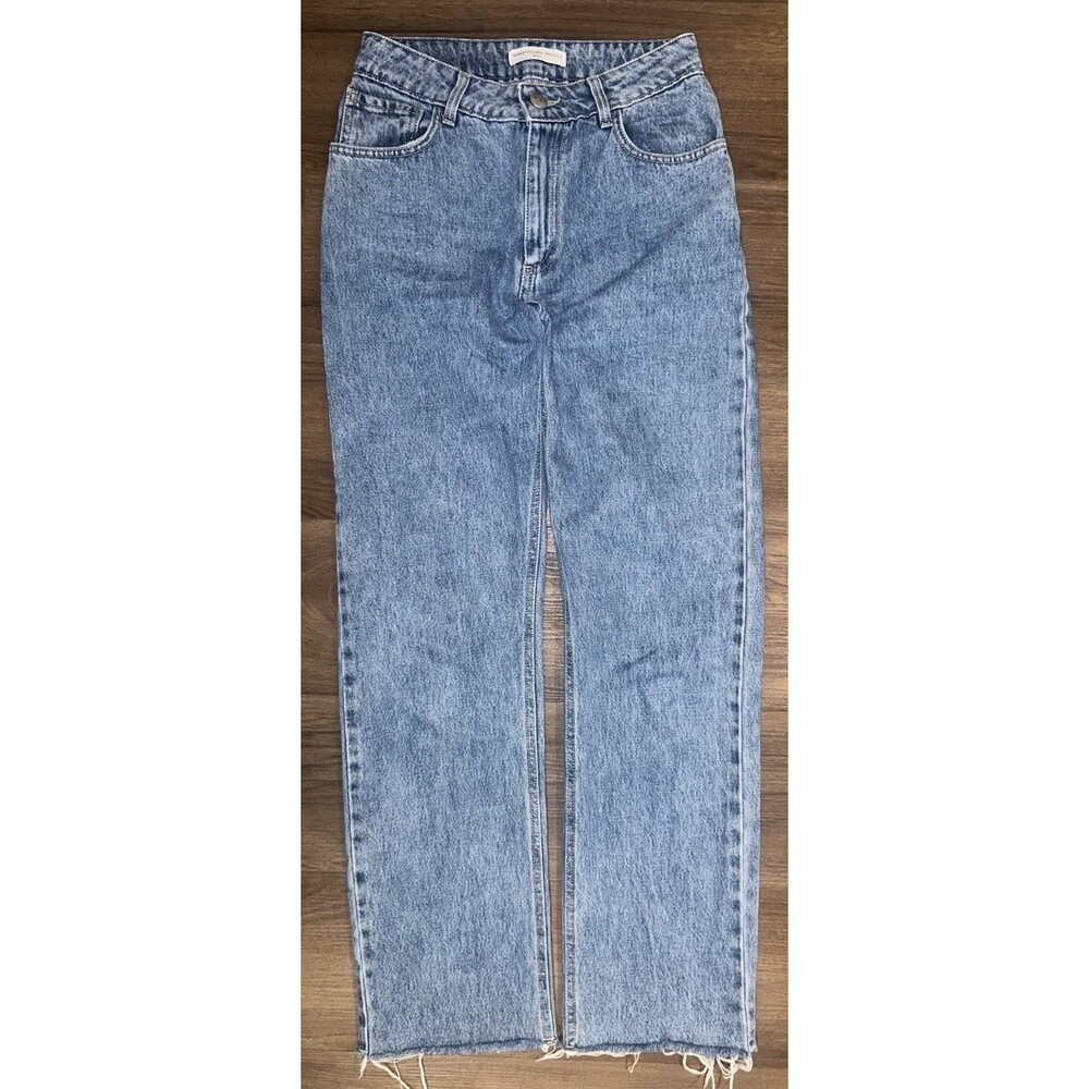 MVP WARDROBE High Rise Straight Leg Jeans Light Wash Maria Vittoria Paolillo 38